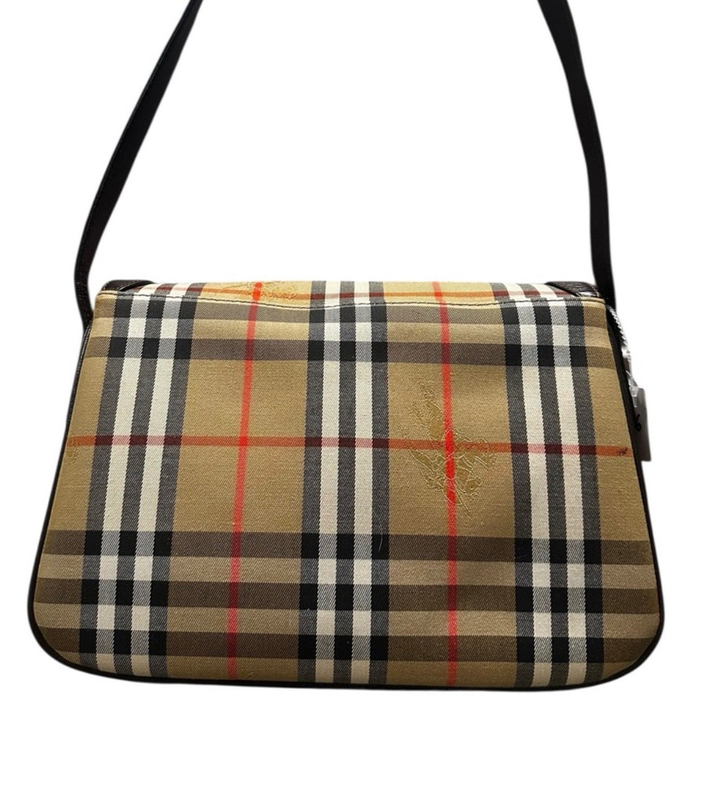 Preloved Burberry Nova Check Shoulder Bag (Saddle Bag) 00042026OPUL