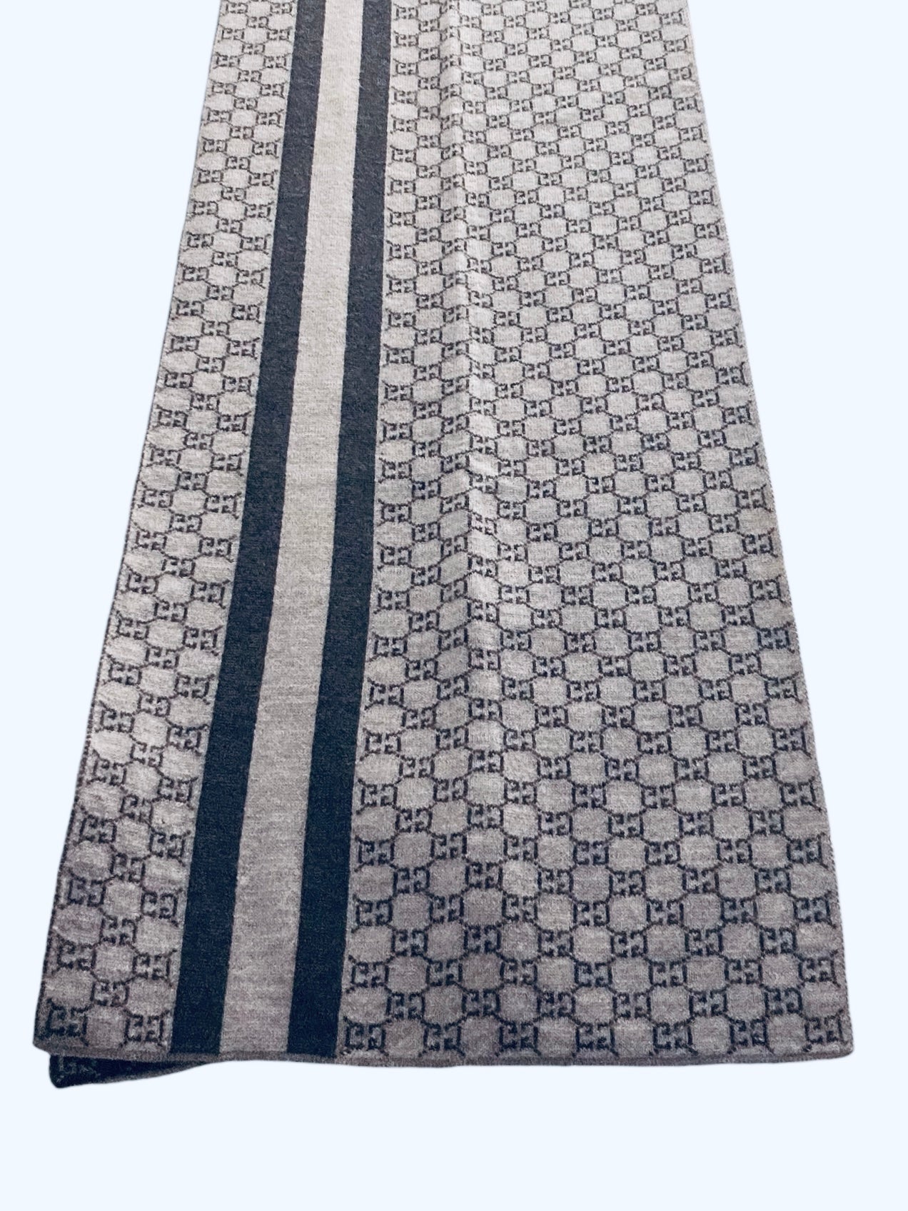 Preloved Gucci GG Logo Wool Blend Winter Scarf 02542024OPUL