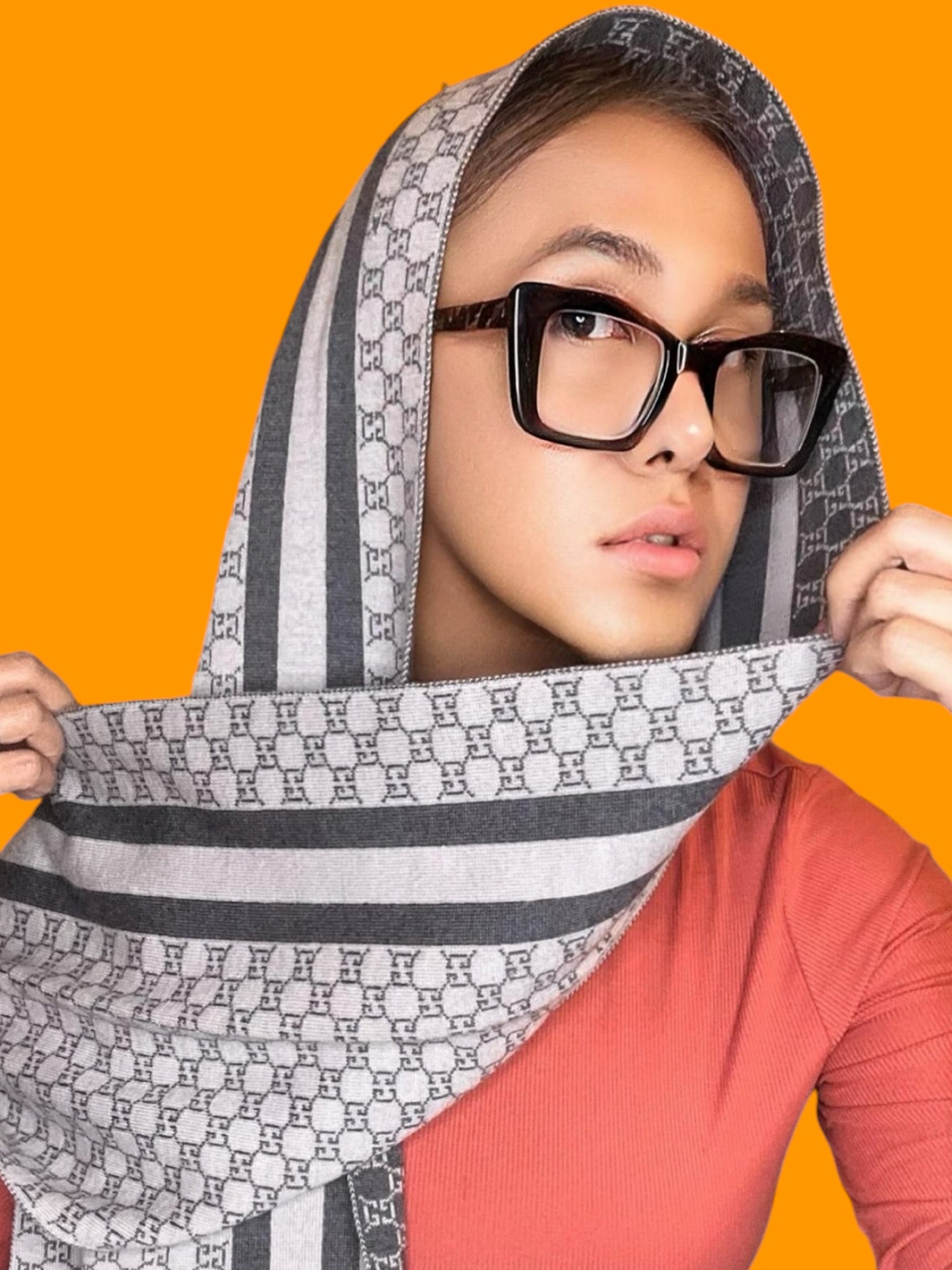 Preloved Gucci GG Logo Wool Blend Winter Scarf 02542024OPUL