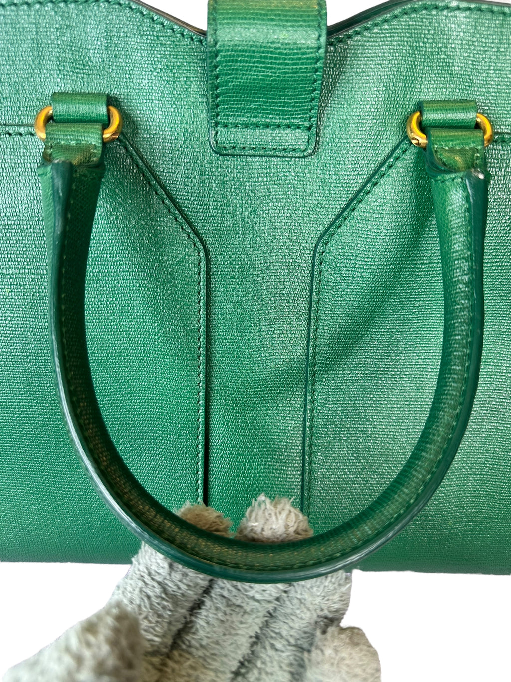 Preloved Saint Laurent YSL Full Grained Calfskin Leather Large Top Handle Satchel 00142024OPUL