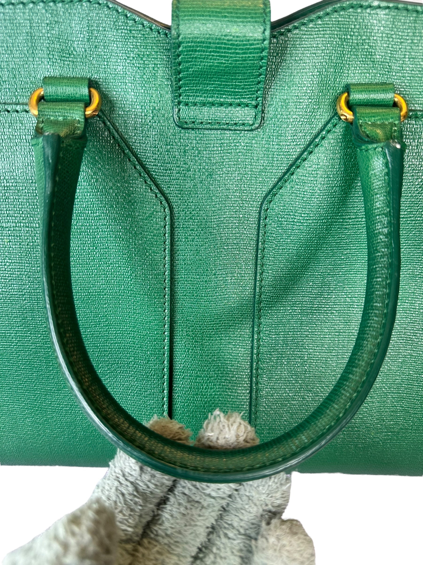 Preloved Saint Laurent YSL Full Grained Calfskin Leather Large Top Handle Satchel 00142024OPUL