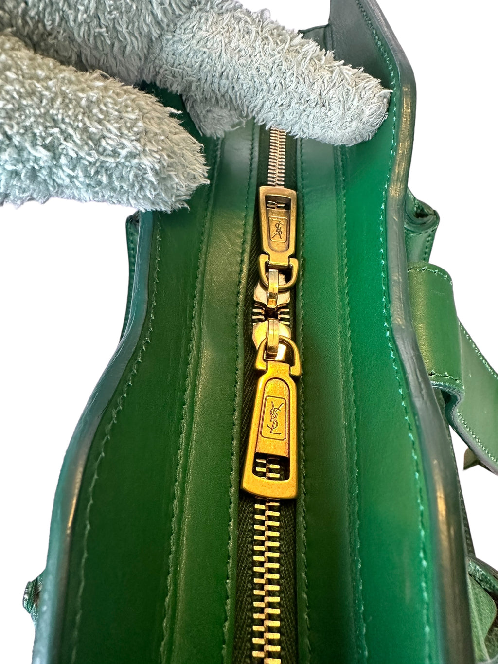 Preloved Saint Laurent YSL Full Grained Calfskin Leather Large Top Handle Satchel 00142024OPUL