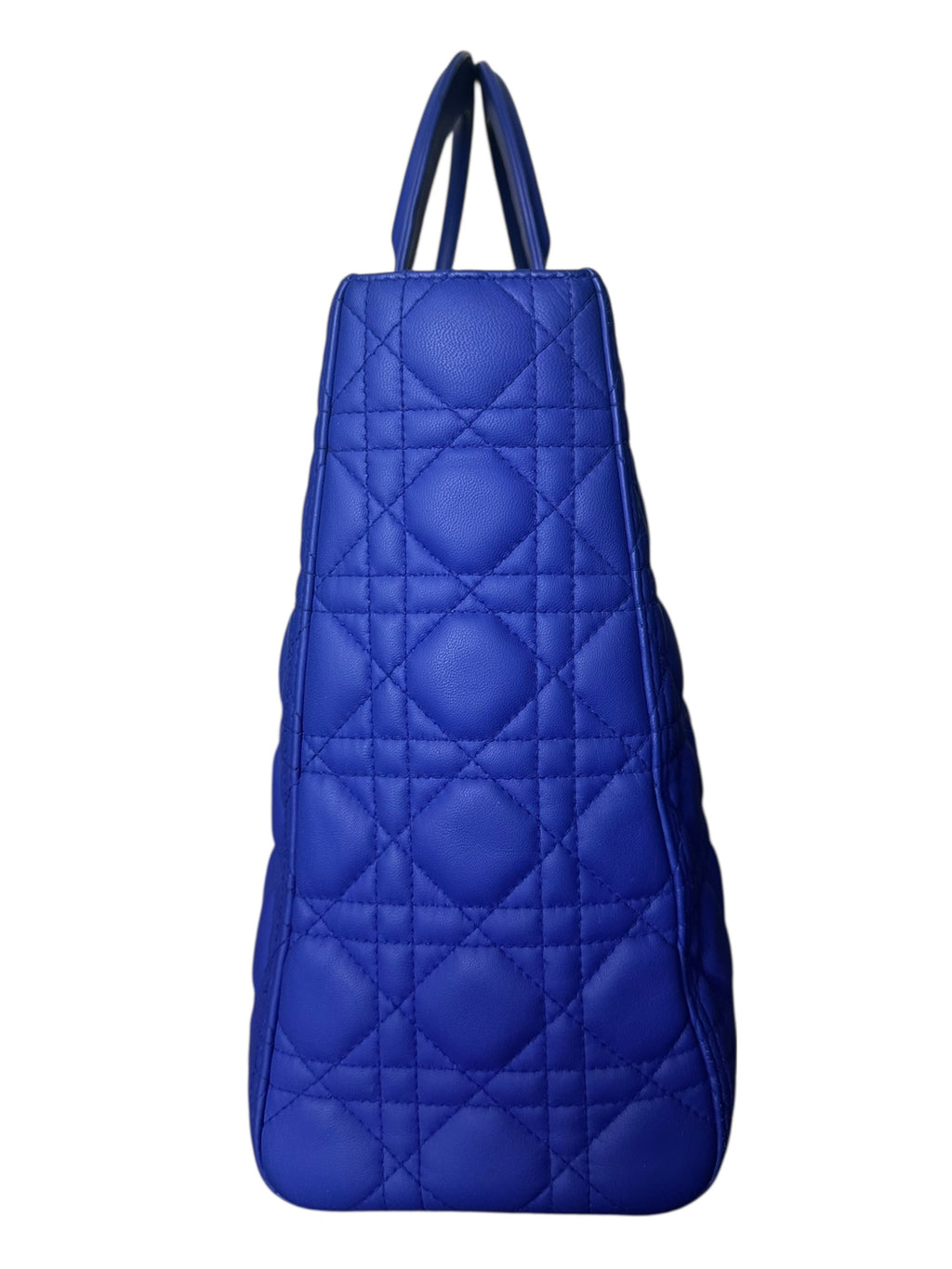 Preloved Christian Dior’s Lady Dior in Electric Blue Lambskin Leather, Large 0018206OPUL