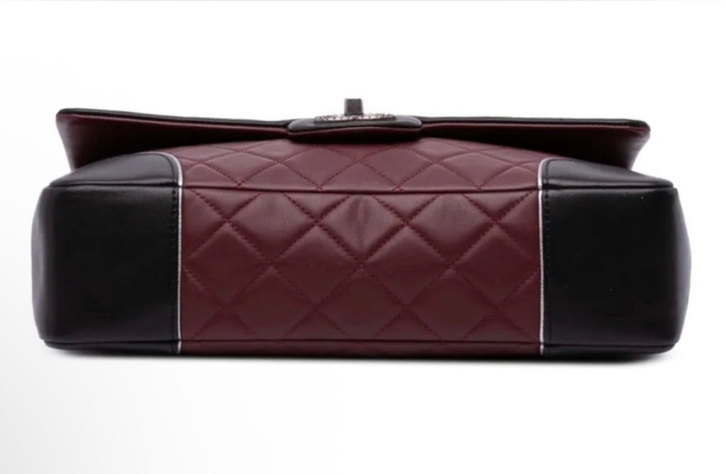 Preloved Chanel Paris-Salzburg Bicolor Quilted Lambskin Tyrolean Flap 00412025OPUL