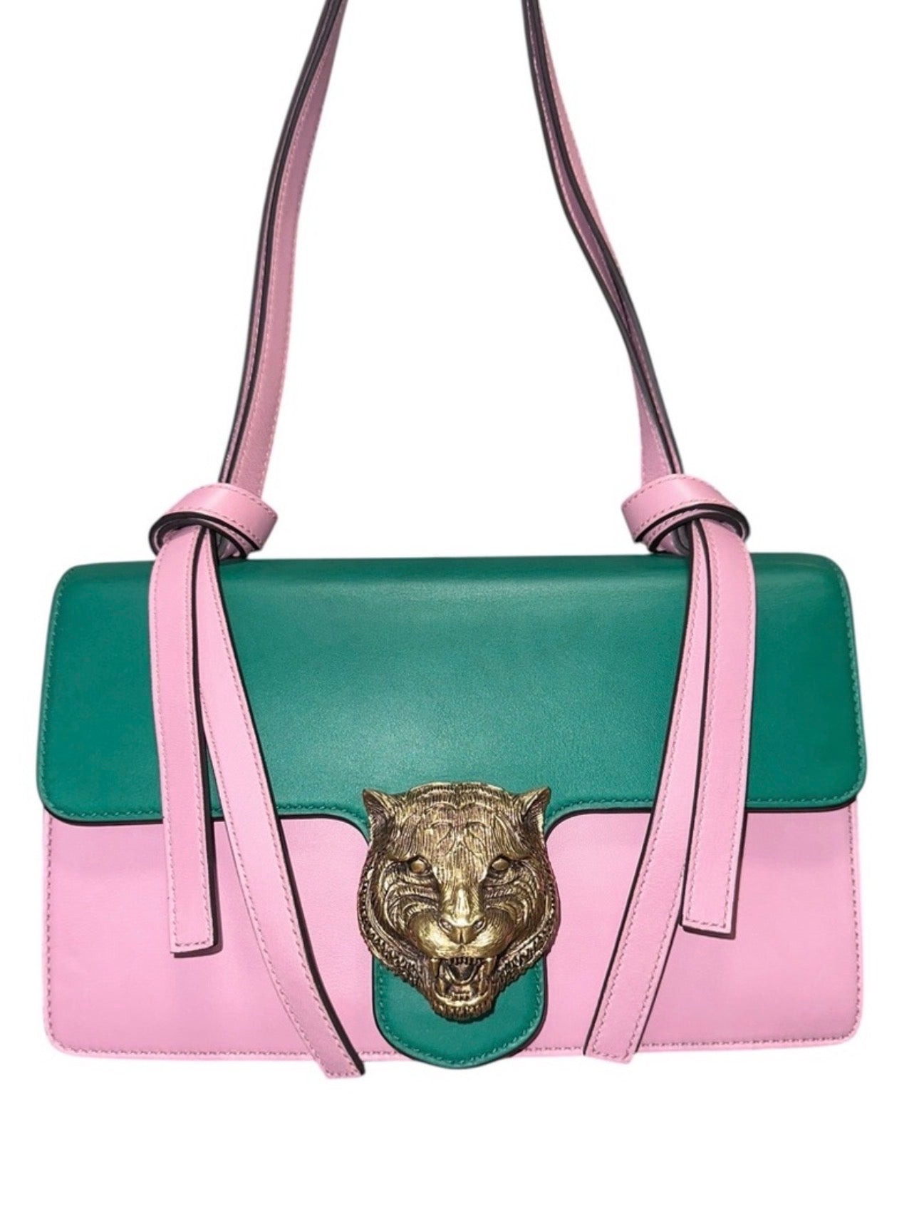 Preloved Gucci Animalier Tiger Head Clasp Shoulder Bag 00522025OPUL