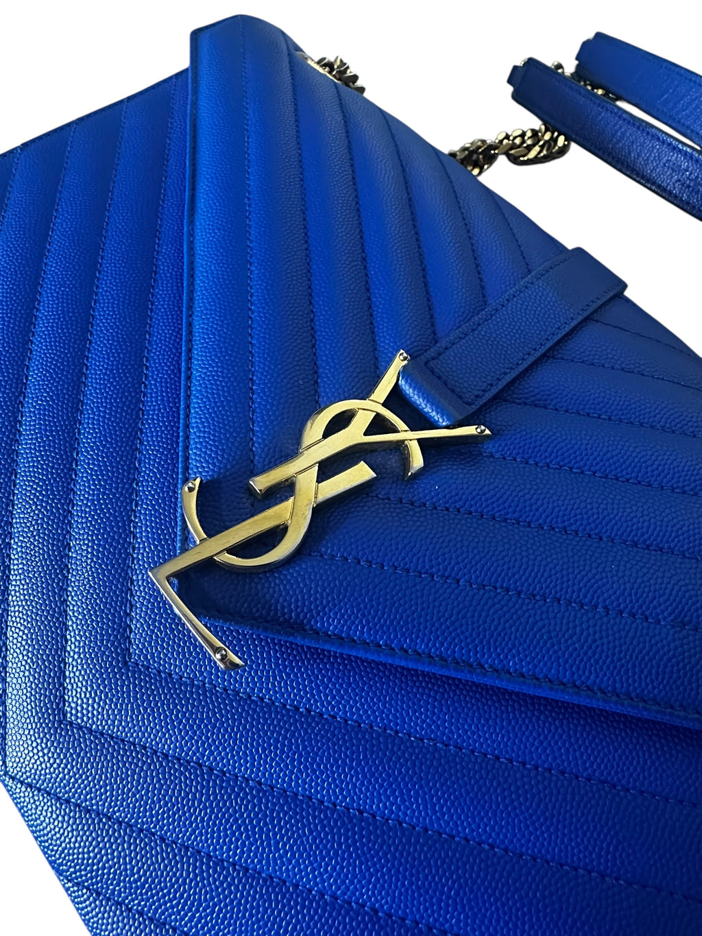 Preloved YSL Envelope Shoulder Bag, Large 00202026OPUL