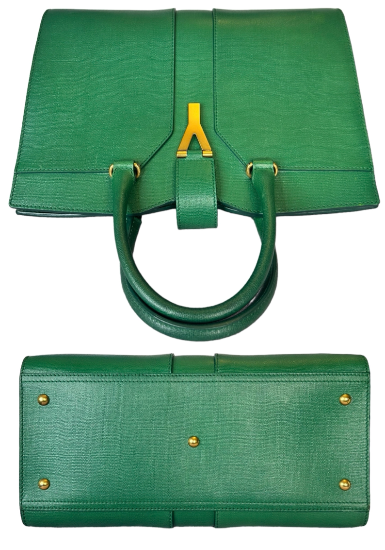 Preloved Saint Laurent YSL Full Grained Calfskin Leather Large Top Handle Satchel 00142024OPUL