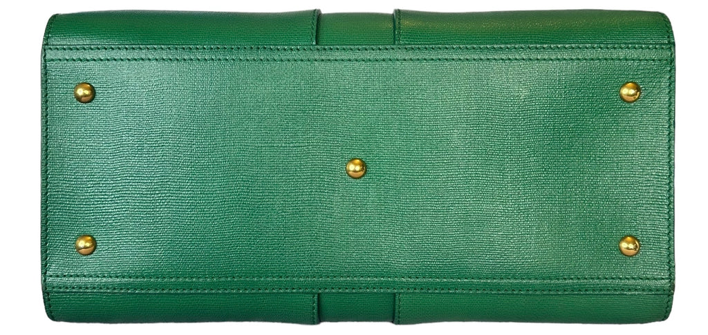 Preloved Saint Laurent YSL Full Grained Calfskin Leather Large Top Handle Satchel 00142024OPUL