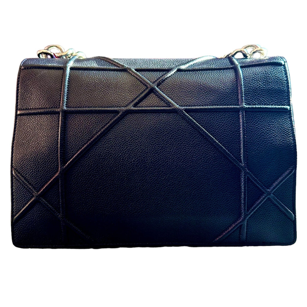 Preloved Christian Dior CD Diorama Black Caviar Leather, Large 01862024OPUL