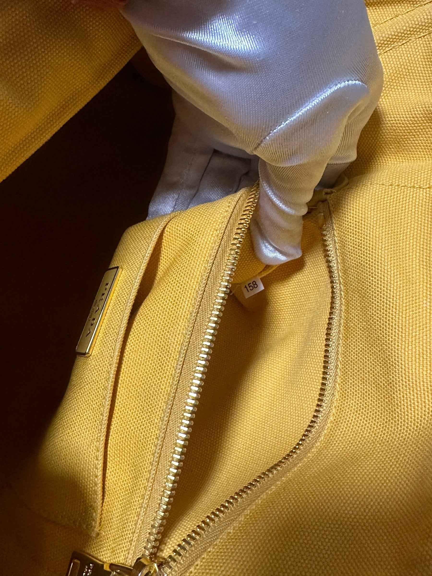 Prada Canapa Tote Ananas, (Med Size) 00152026OPUL