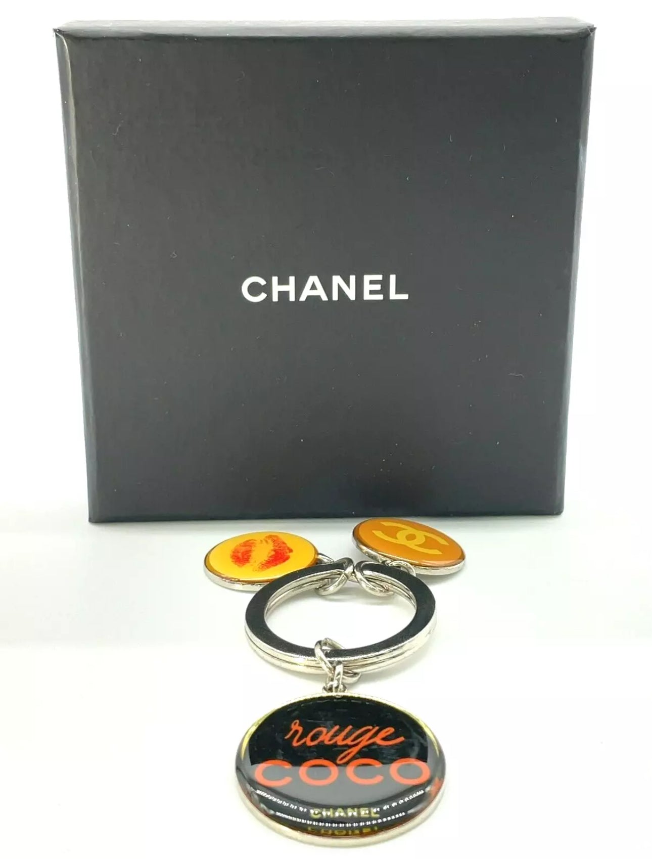 Preloved Chanel Coco Mark Key Ring with Box 01692024OPUL