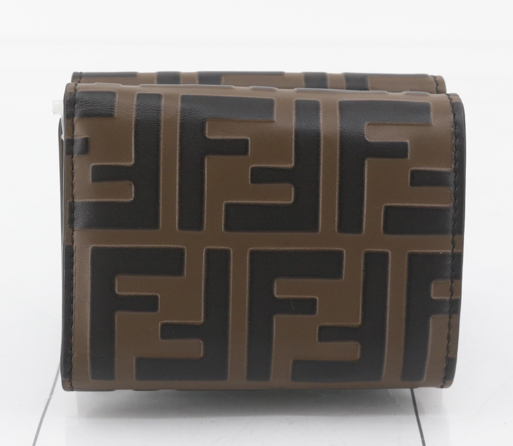 Fendi FF Diamiand Geometric Trifold Wallet 00212025OPUL
