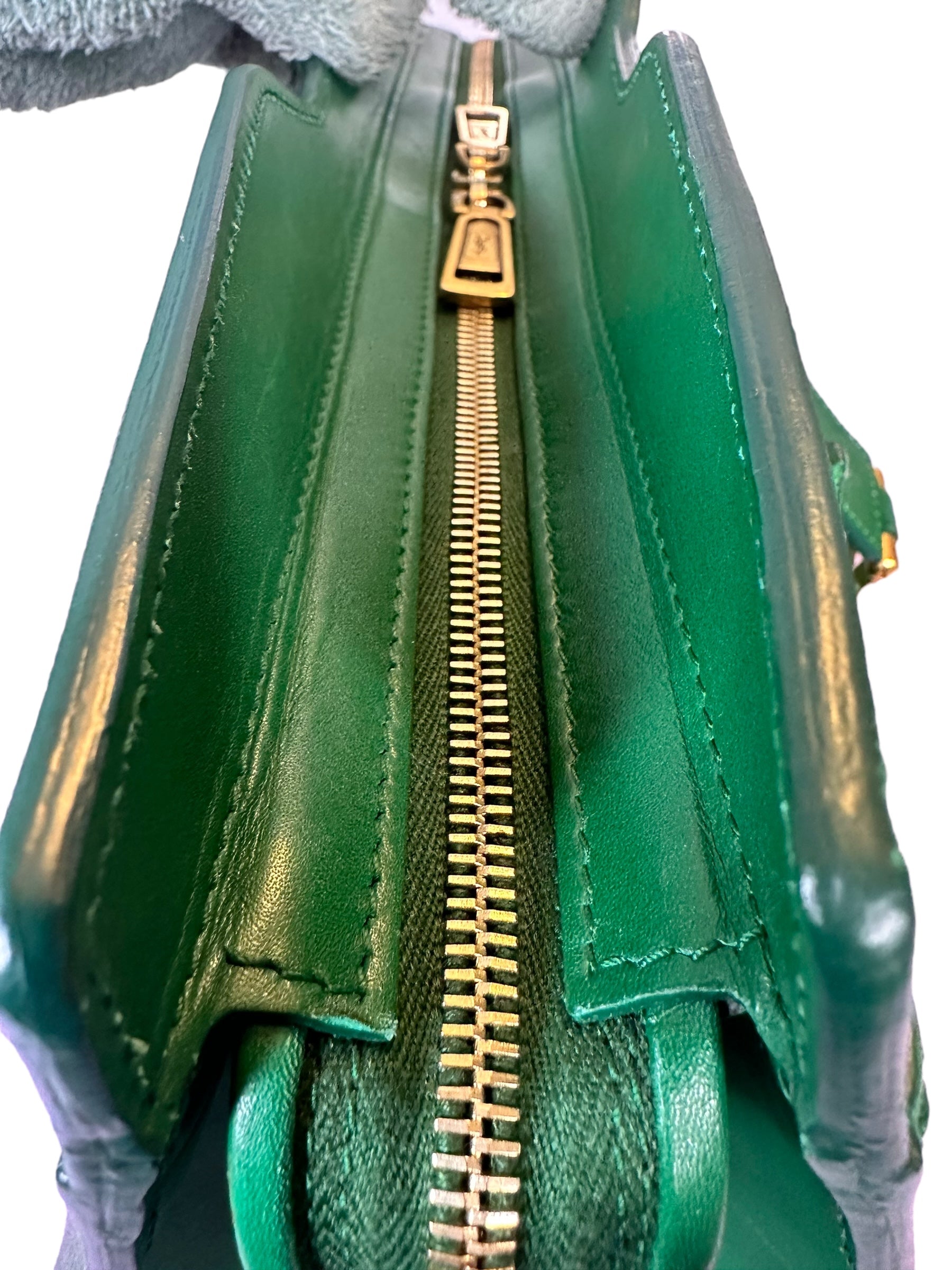 Preloved Saint Laurent YSL Full Grained Calfskin Leather Large Top Handle Satchel 00142024OPUL