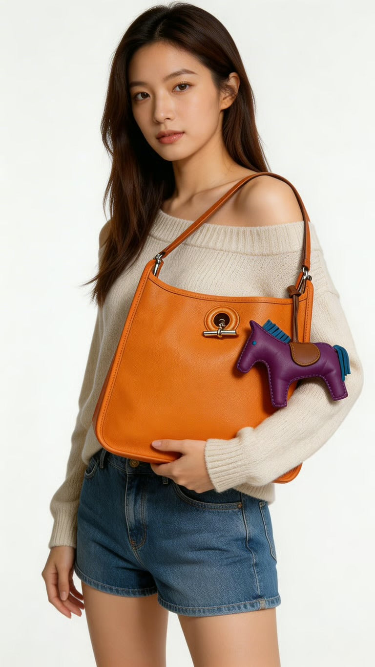 Preloved Hermes Vespa PM in Epsom Leather with Hermes Horse Accessory 00172026OPUL