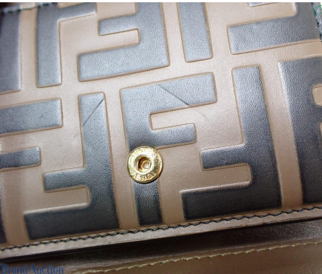 Fendi FF Diamiand Geometric Trifold Wallet 00212025OPUL