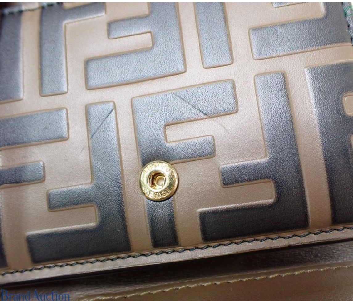 Fendi FF Diamiand Geometric Trifold Wallet 00212025OPUL