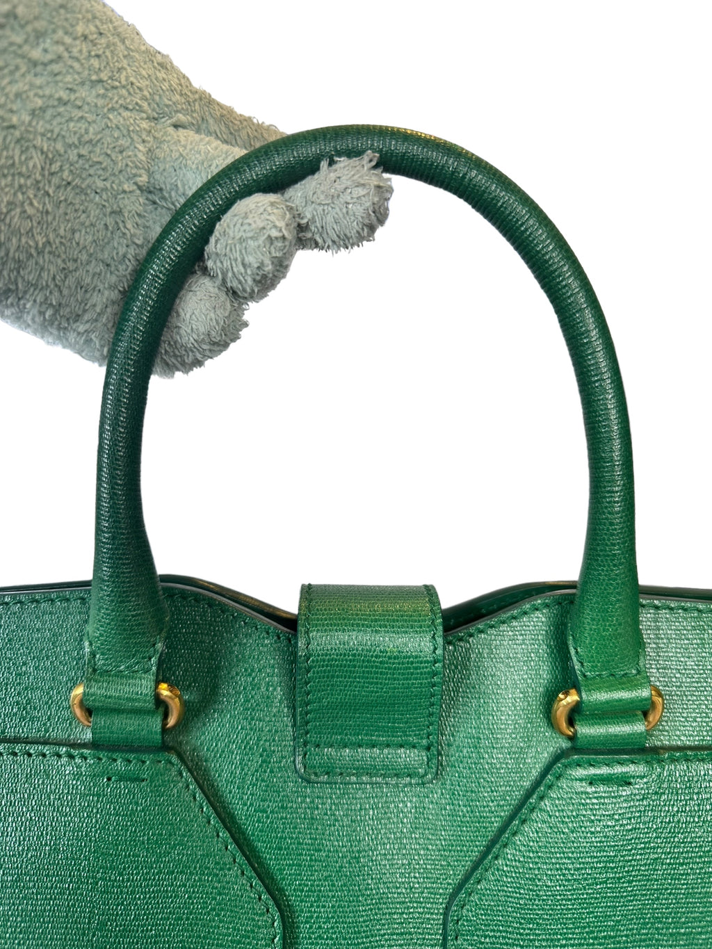 Preloved Saint Laurent YSL Full Grained Calfskin Leather Large Top Handle Satchel 00142024OPUL