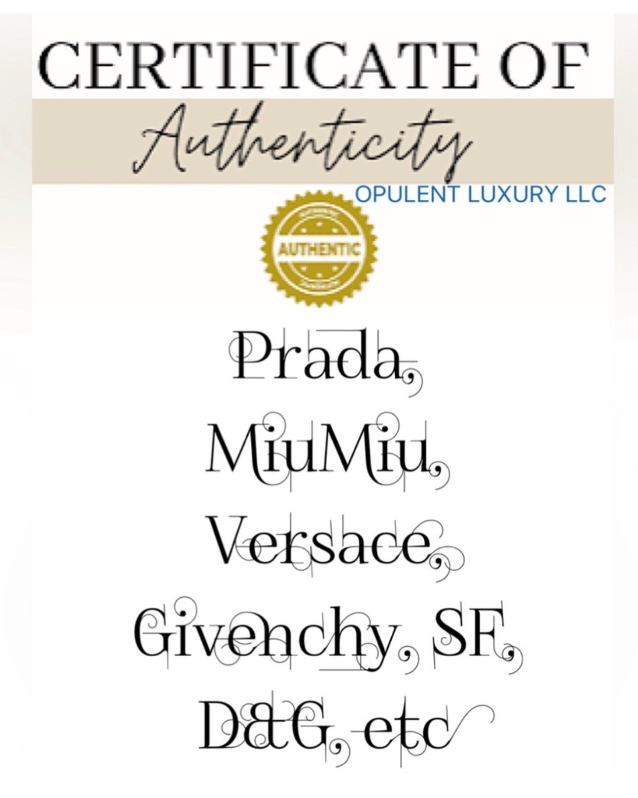 Certificate of Authenticity